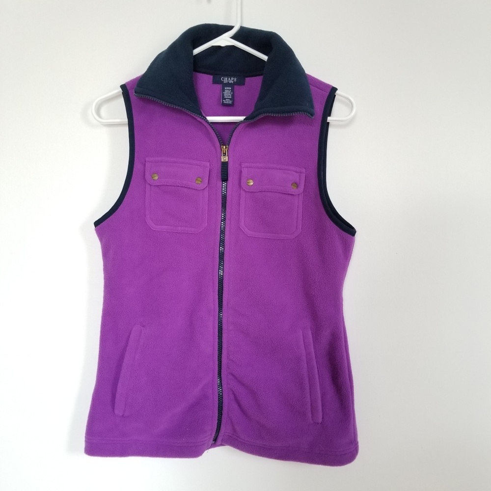 Chaps Women's Fleece Zip Up Vest NWT
